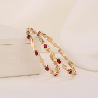 Dhashvitha Diamond Design Pair Bangle