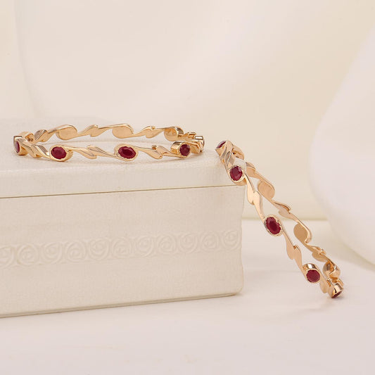 Dhashvitha Diamond Design Pair Bangle