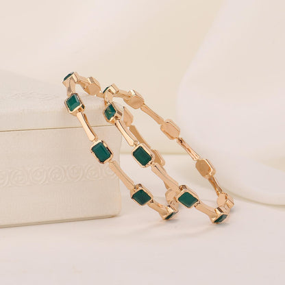 Charming Diamond Design Pair Bangle