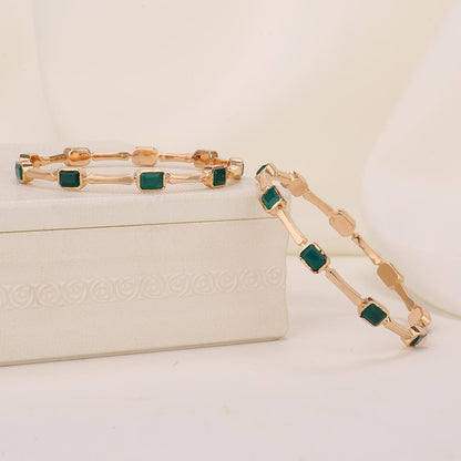 Charming Diamond Design Pair Bangle