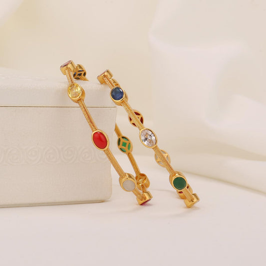 Nakshitha Stone Pair Bangles