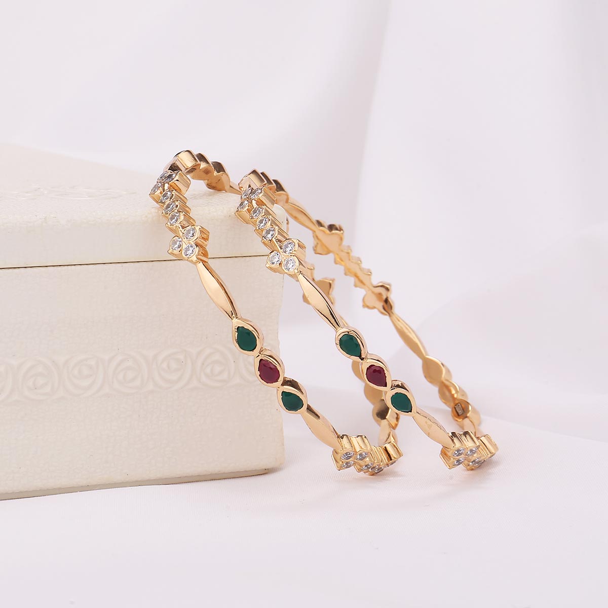 Lekisha Diamond Design Pair Bangle
