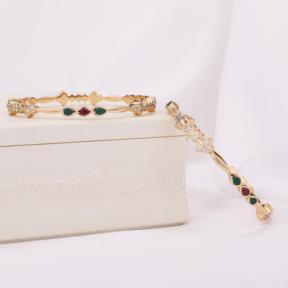 Lekisha Diamond Design Pair Bangle
