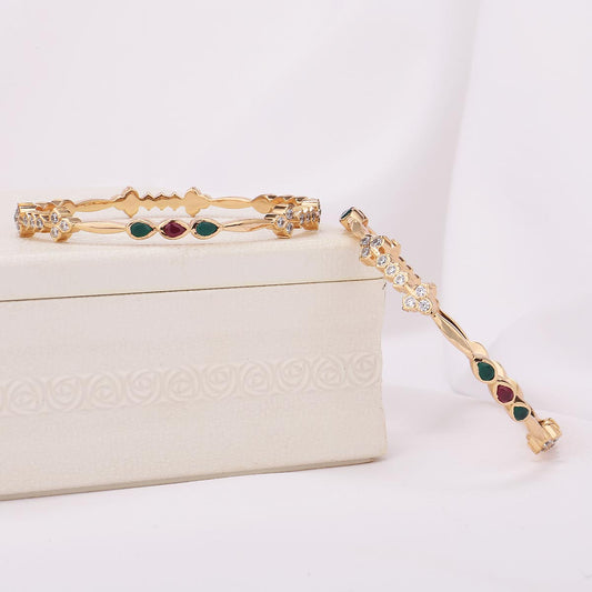 Lekisha Diamond Design Pair Bangle