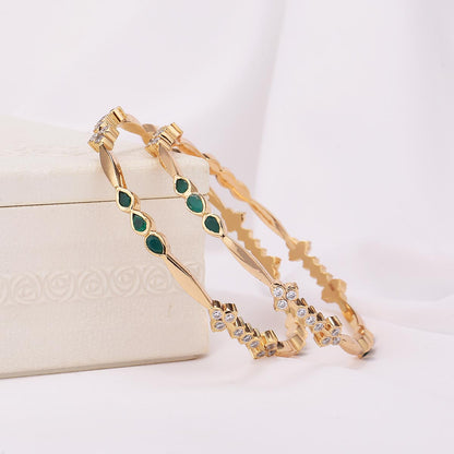 Mithila Diamond Design Pair Bangle
