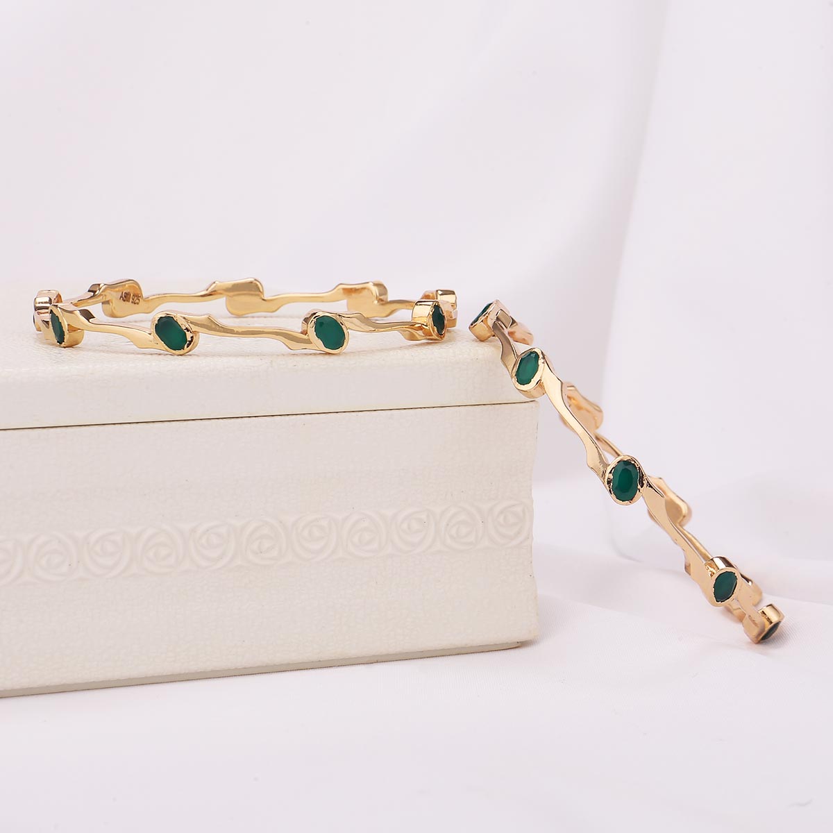 Nerissa Diamond Design Pair Bangle