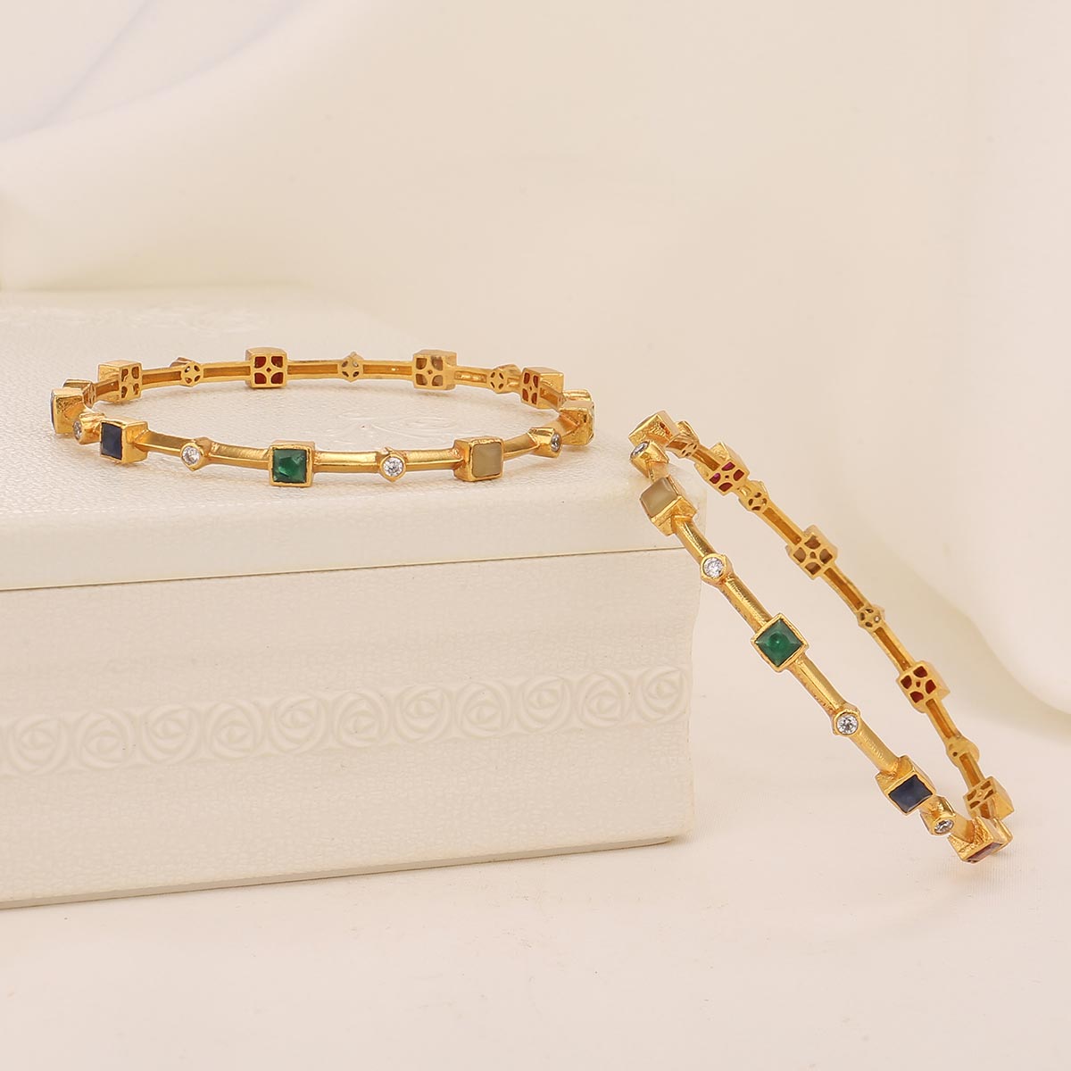 Charming Stone Pair Bangles