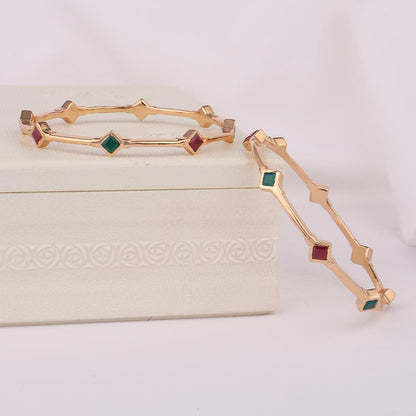 Beautiful Diamond Design Pair Bangle