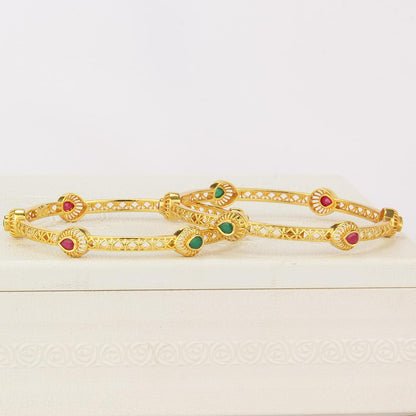 Gilded Gleam Pair Bangles