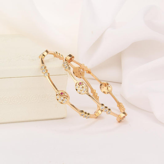 Tempest Diamond Design Pair Bangle
