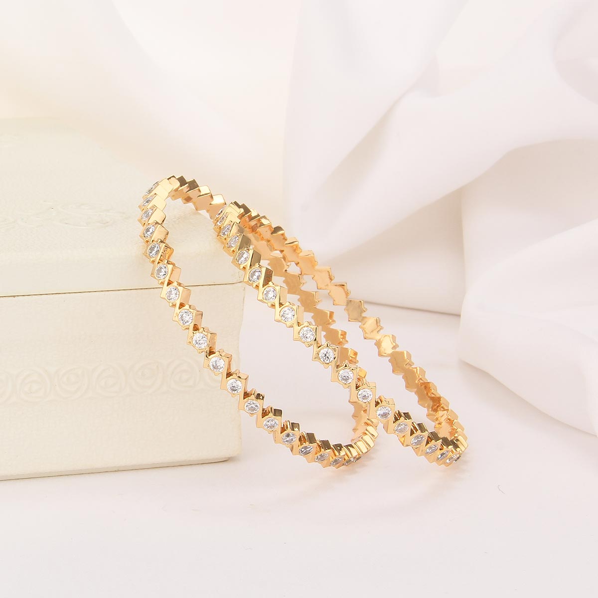 Meliora Diamond Design Pair Bangle