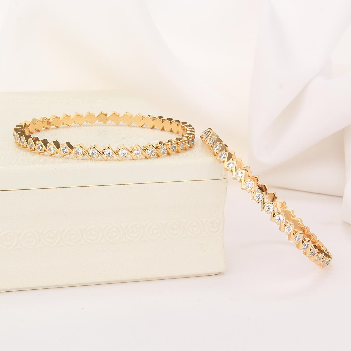 Meliora Diamond Design Pair Bangle