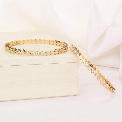 Meliora Diamond Design Pair Bangle