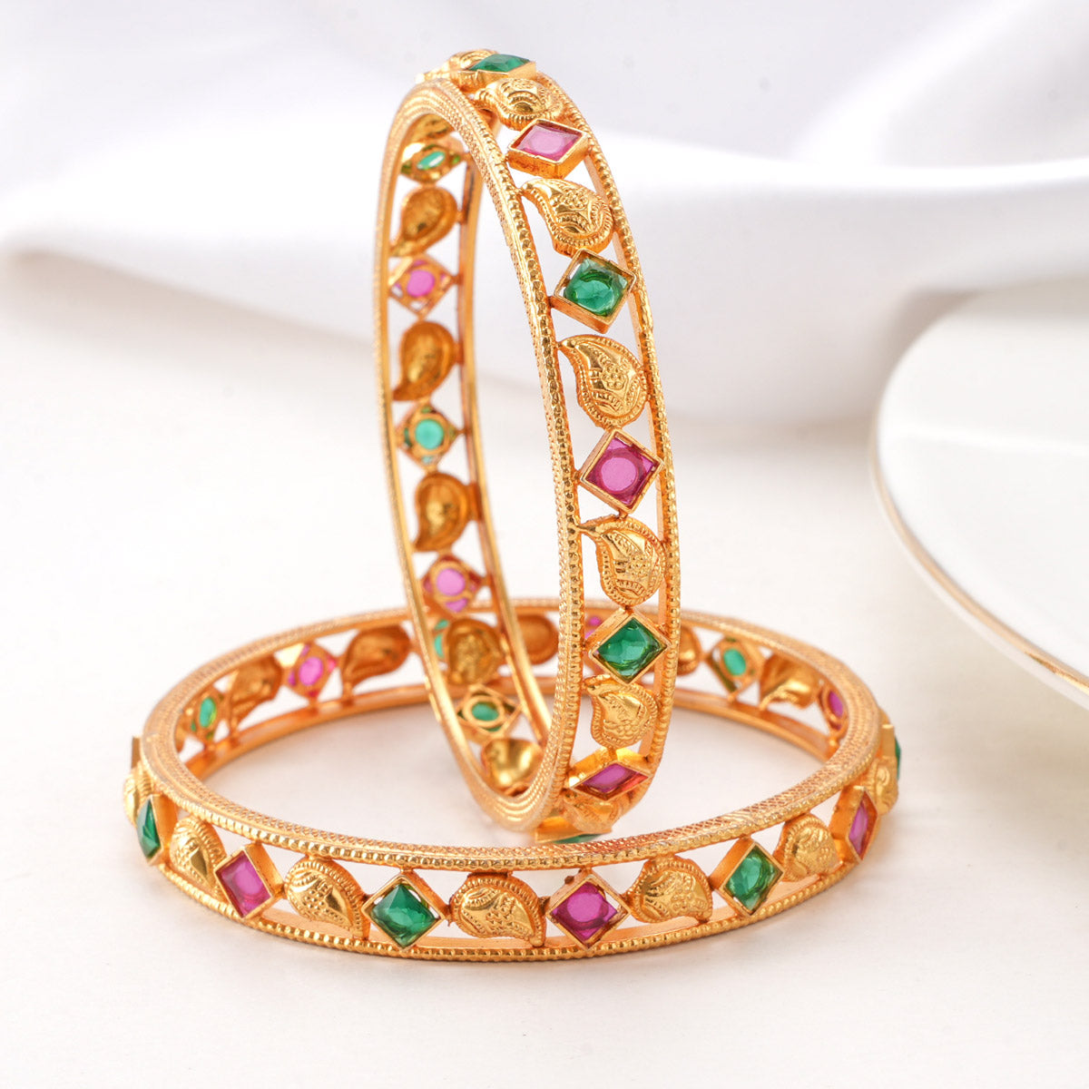 Nitharshana Stone Pair Bangle