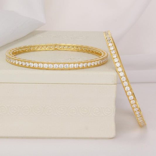 Thishiya  Diamond Design Pair Bangle