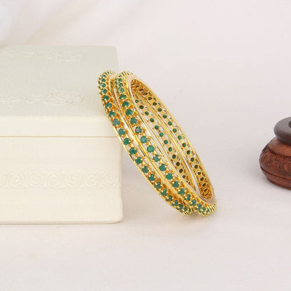 Greenish Pakshi Pair Bangles