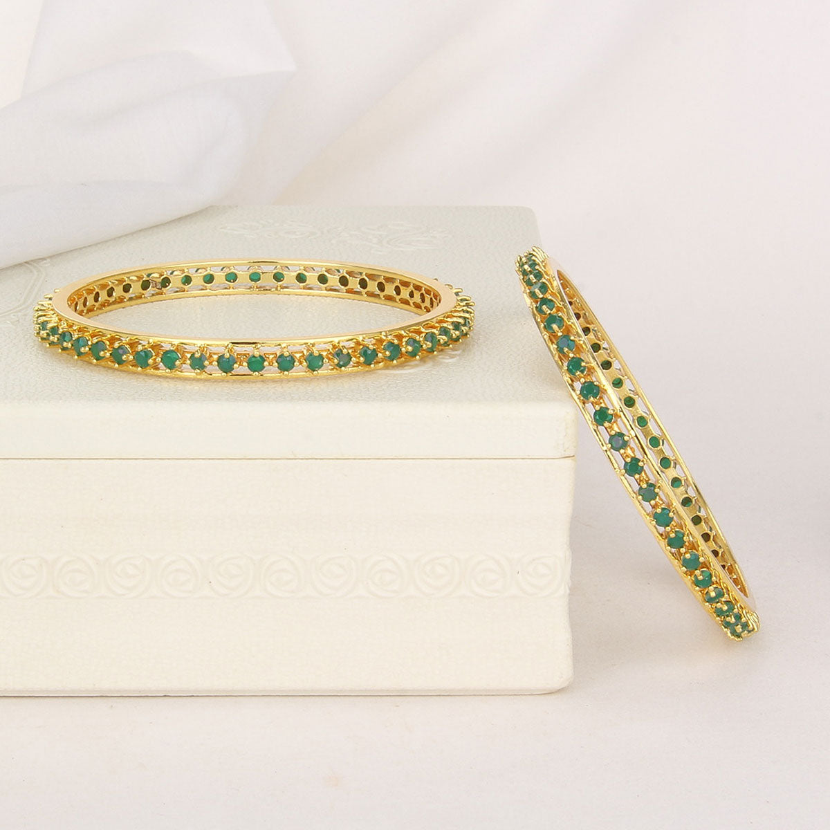 Greenish Pakshi Pair Bangles
