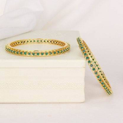 Greenish Pakshi Pair Bangles