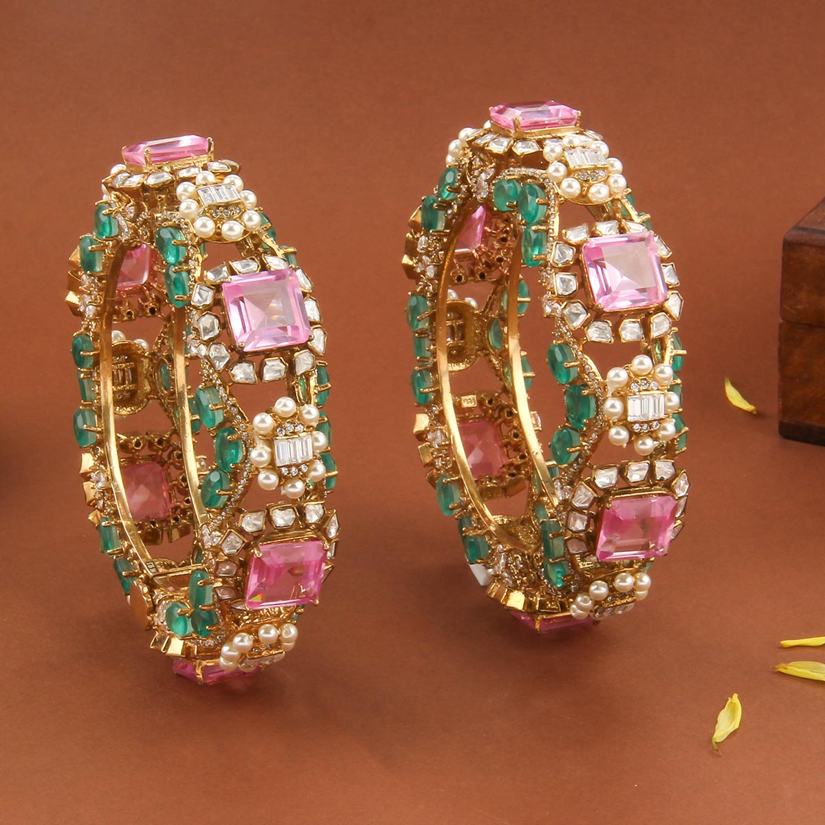 Anvi Pink Pair Bangles
