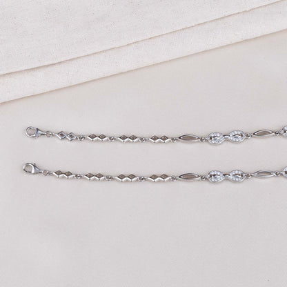 Minash Silver Anklets