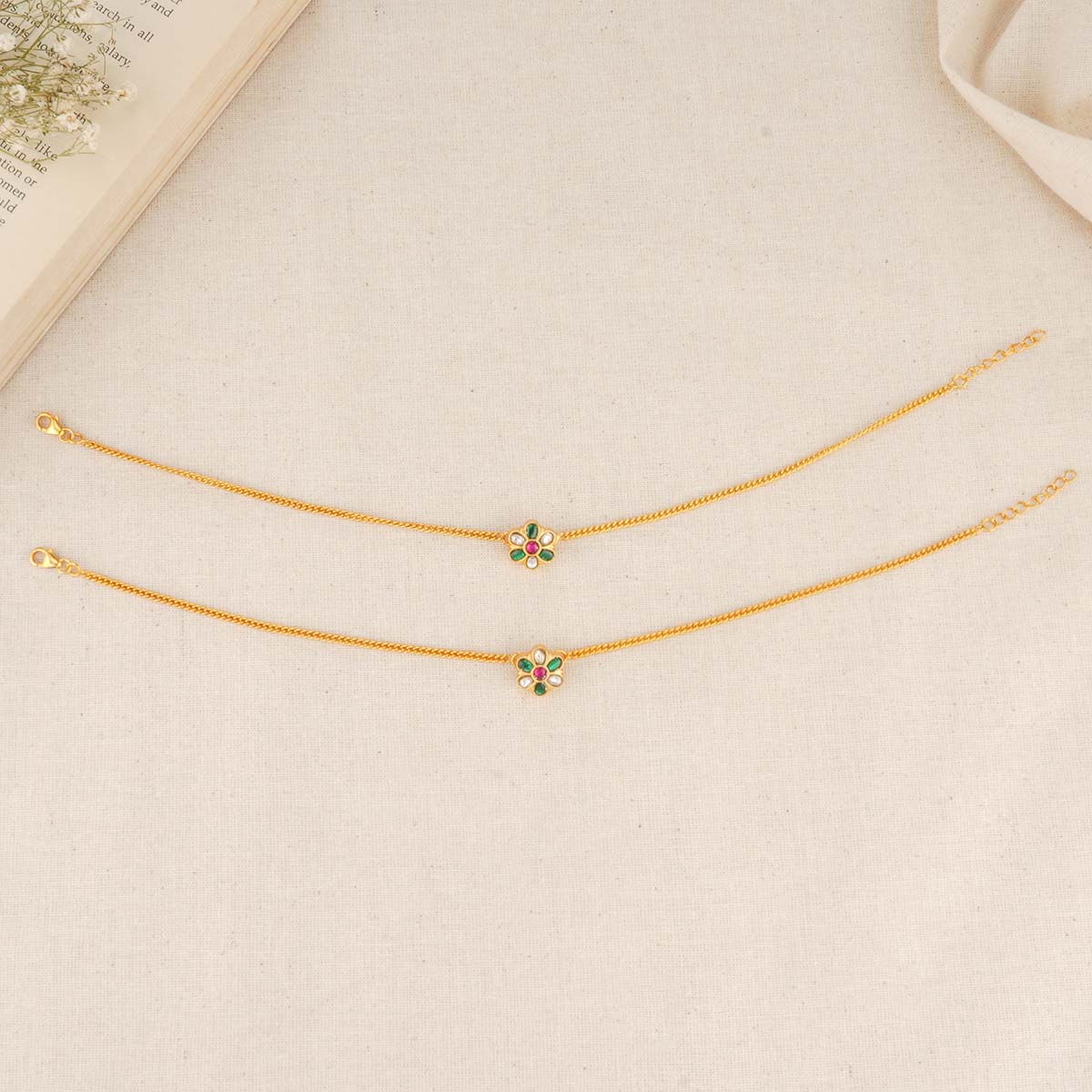 Pavithra Kundan Anklet