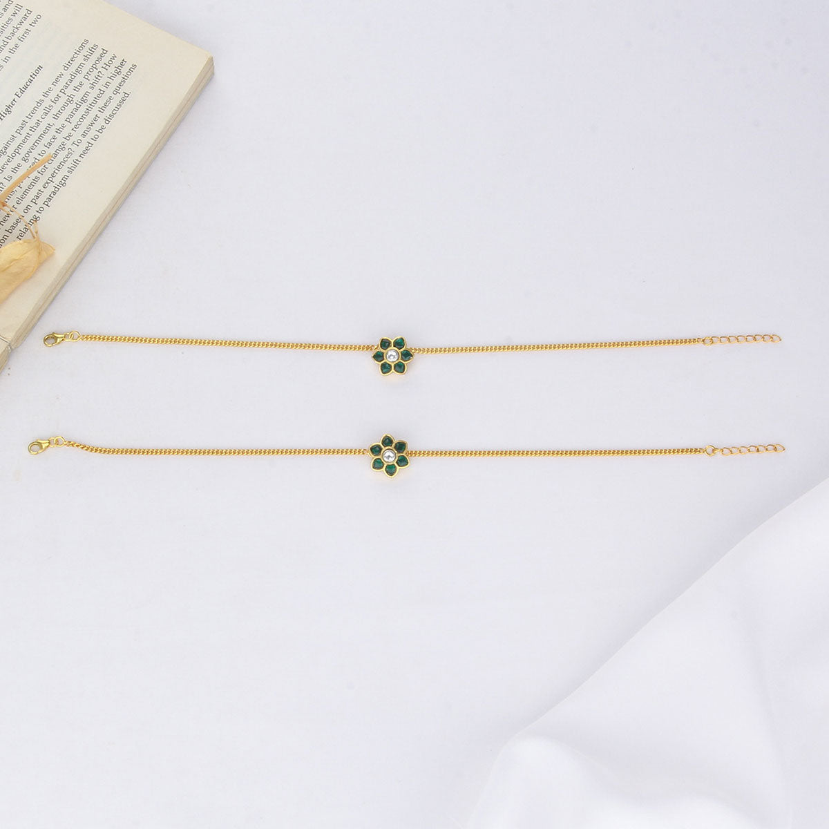 Thiya Kundan Anklet
