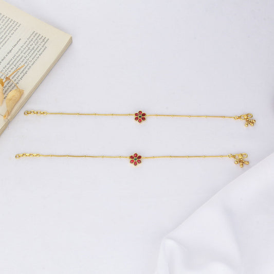 Tharsha Kundan Anklet