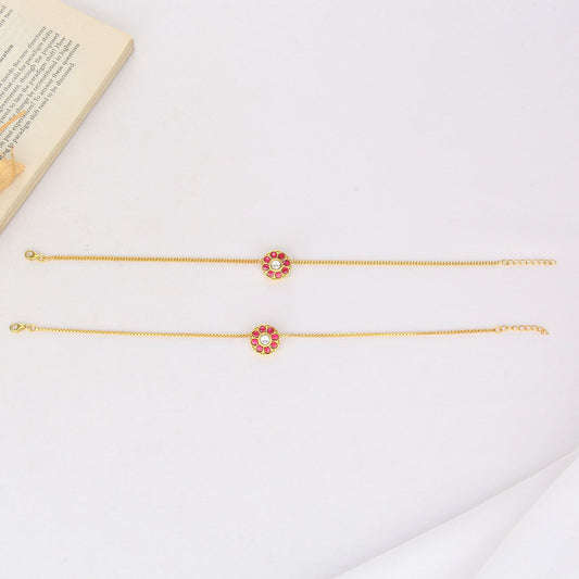 Elena Kundan Anklet