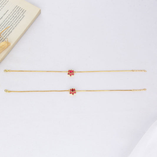Aasha Kundan Anklet