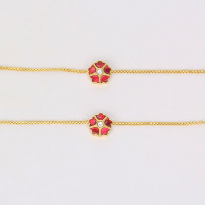 Laura Kundan Anklet