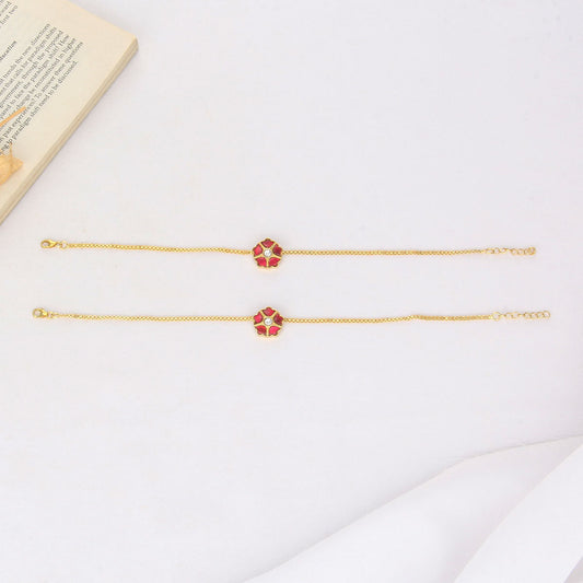 Laura Kundan Anklet