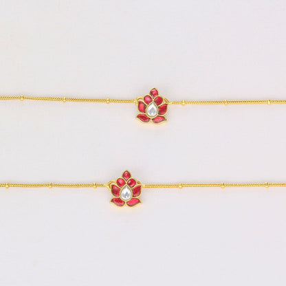Geogirna Kundan Anklet