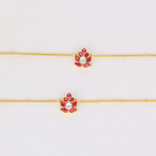 Geogirna Kundan Anklet