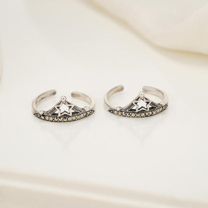 Arunali Oxidised Toe Ring