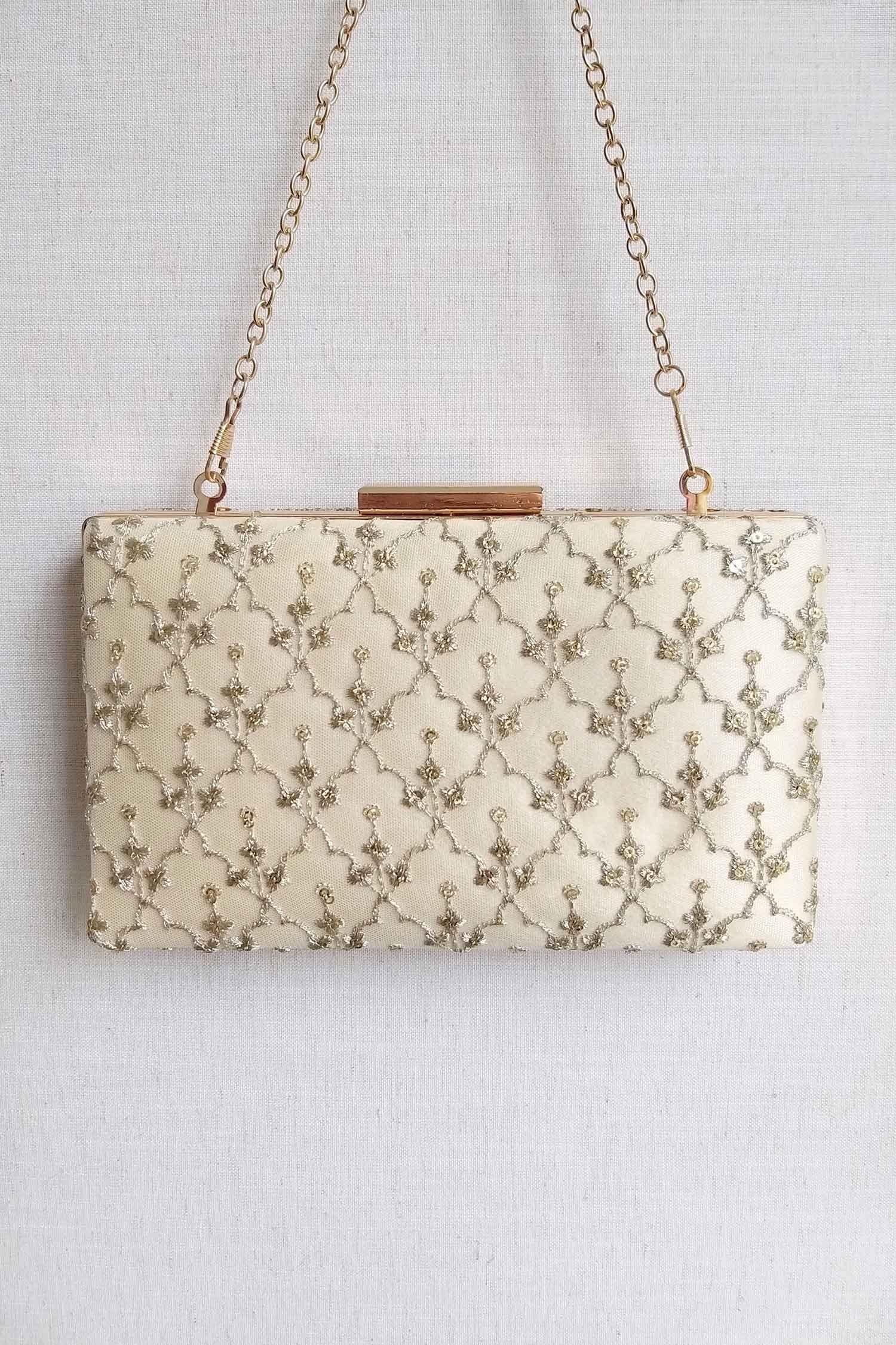AMYRA - Anya Box Clutch Cream