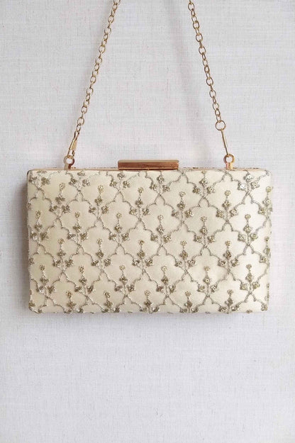 AMYRA - Anya Box Clutch Cream