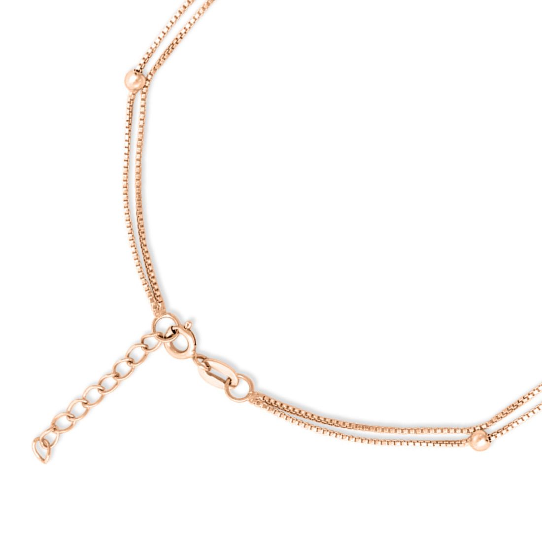 My Dainty Heart Rose Gold 925 Silver Anklets