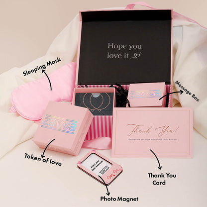 Whispers of Love: Dainty Heart 925 Silver Anklets Gift Hamper for Sister