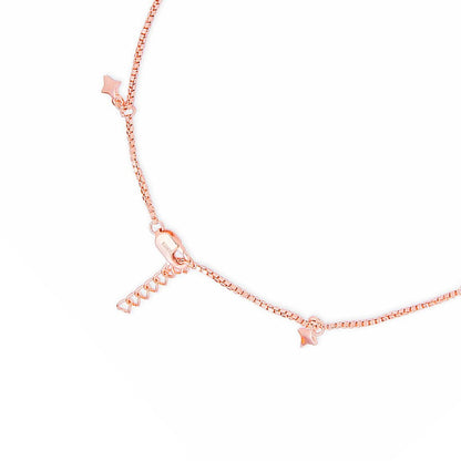 Star Charms Rose Gold Plated 925 Sterling Silver Anklets