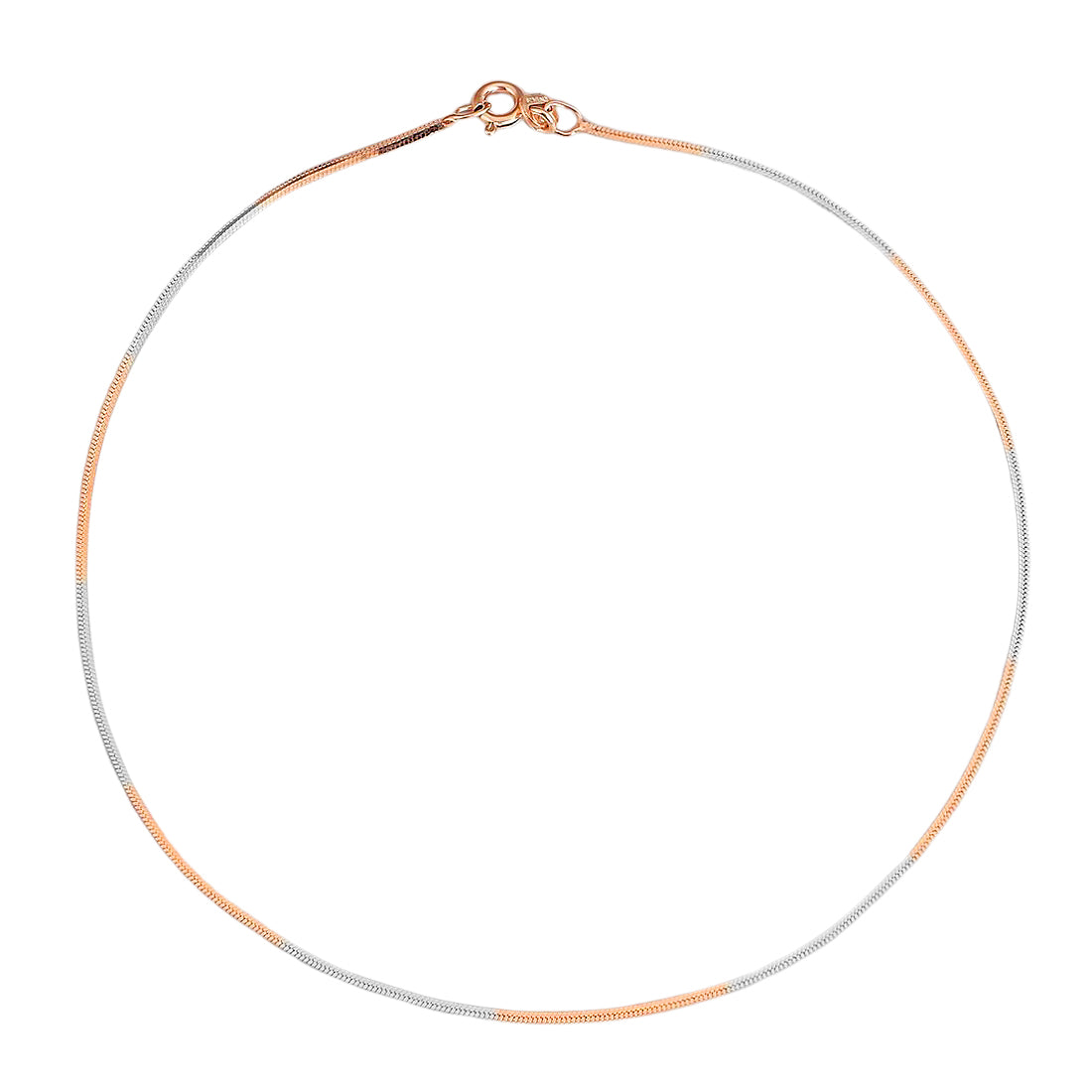 The Elegant Triple Tone Plated 925 Sterling Silver Anklet