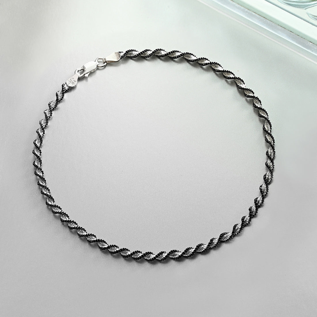 Entangled in Love 925 Sterling Silver Anklet - Valentines Edition With Gift Box