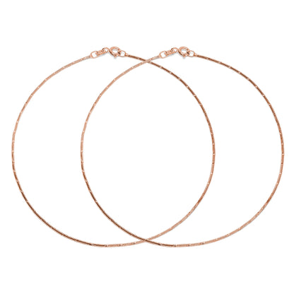 Gleaming Chains Rose Gold-Plated 925 Sterling Silver Anklet
