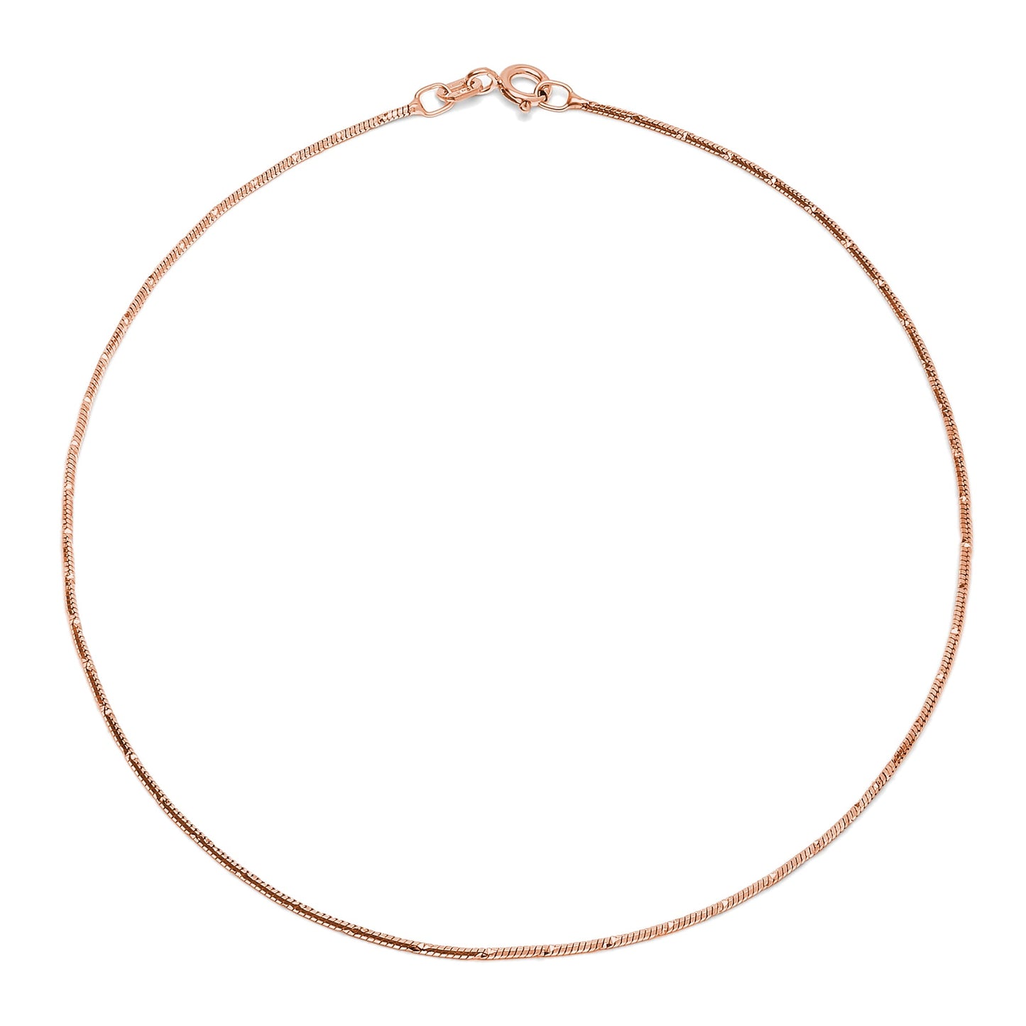 Gleaming Chains Rose Gold-Plated 925 Sterling Silver Anklet