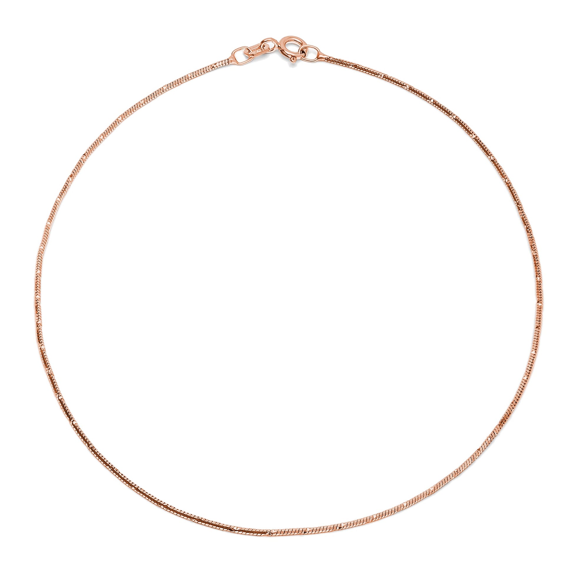 Gleaming Chains Rose Gold-Plated 925 Sterling Silver Anklet