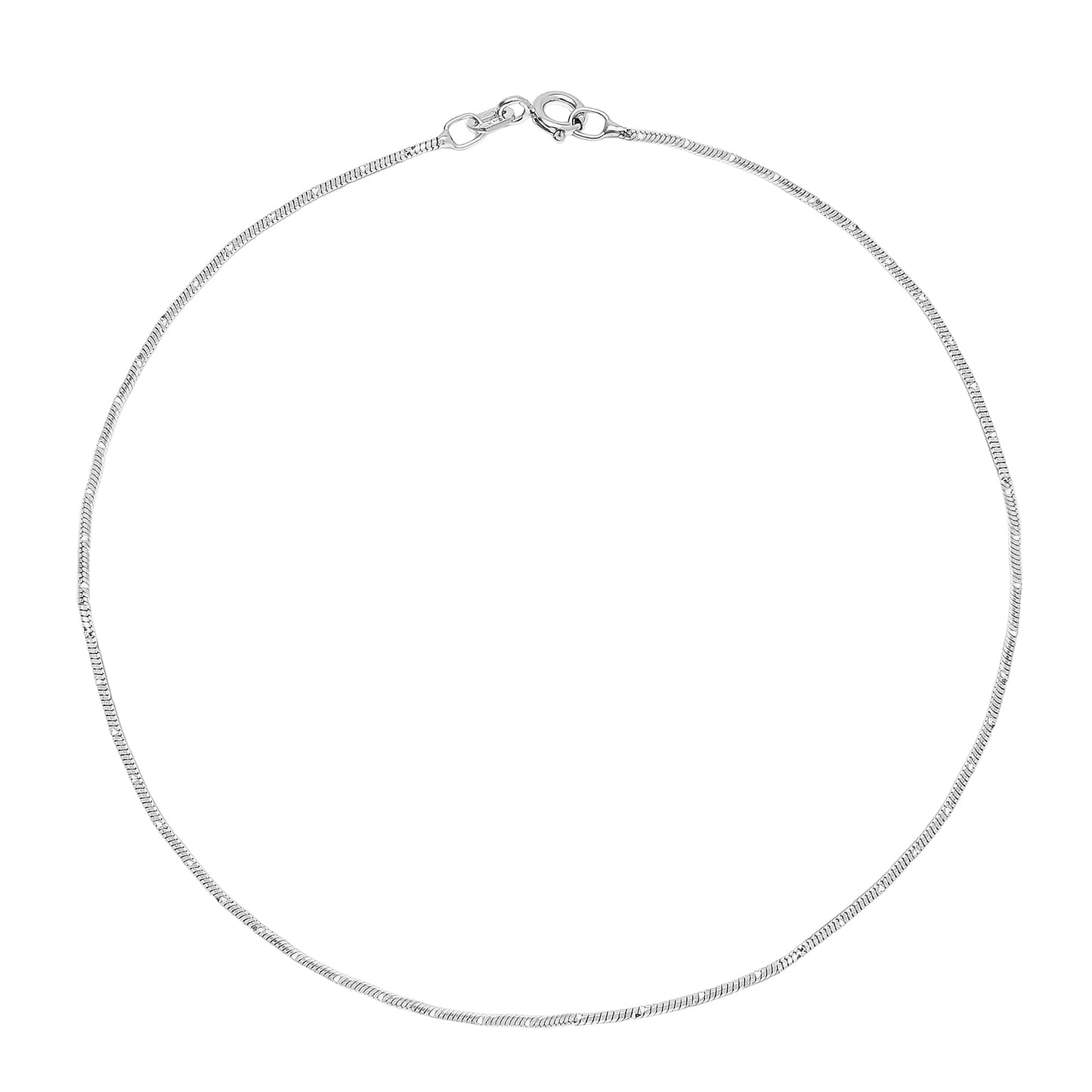 Sleek Minimal Chain Rhodium Plated 925 Sterling Silver Anklet