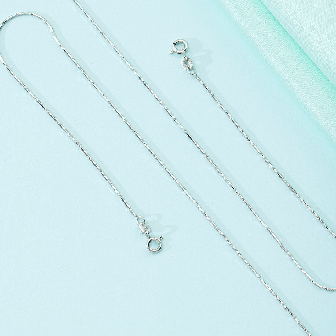 Sleek Minimal Chain Rhodium Plated 925 Sterling Silver Anklet