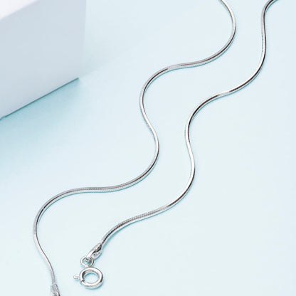 Women's 925 Sterling Silver snake chain anklet with visible clasp. Elegant fine silver jewellery – Zavya
