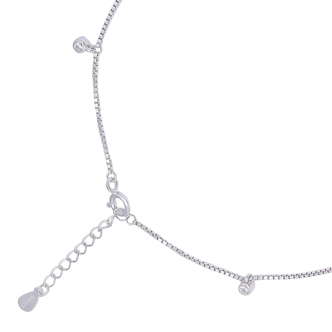 Pretty Delicate Drops 925 Silver Anklets