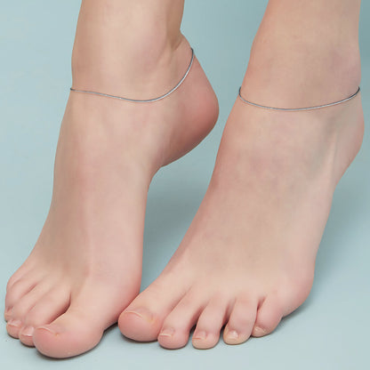 Minimal Simple look Chain 925 Silver Anklet