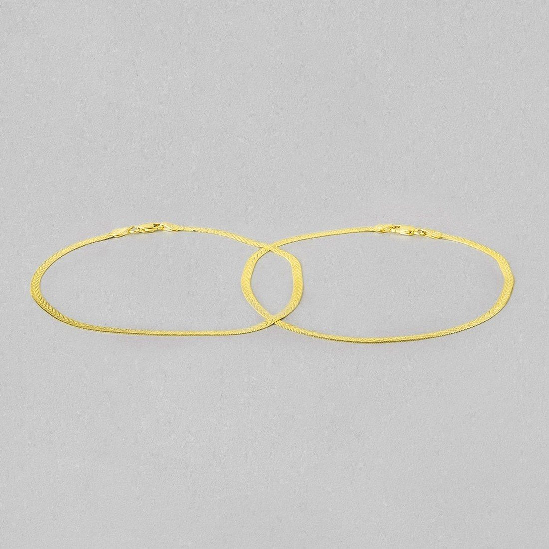 Golden Glow 925 Sterling Silver Women's Anklet